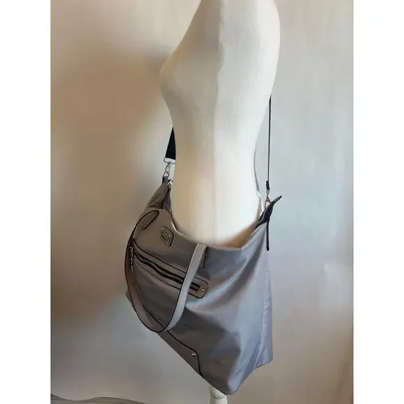 Madden Girl Nylon
Weekender Travel Large Tote Bag Gray and Black - Picture 3 of 11
